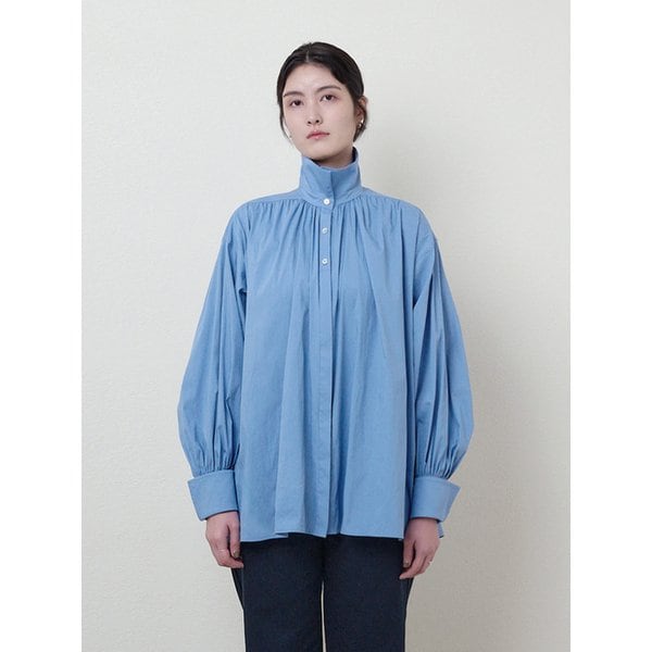 SHIRRING BLOUSE sky blue