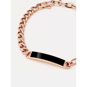 Duality Chain2chain Bracelet RG&Black Enamel JDB21RB001M