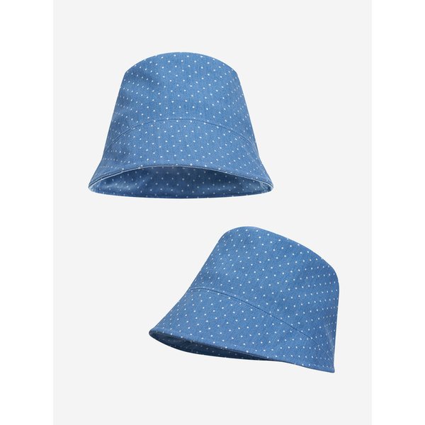 Dot Denim Moon Bucket Hat
