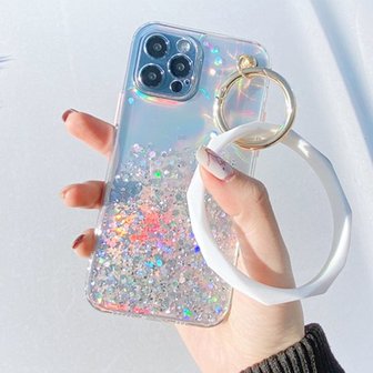 BOB 트윙클 글리터 핸드링 홀로그램 카메라보호 범퍼케이스 iPhone12 미니 11 프로 맥스 XS XR