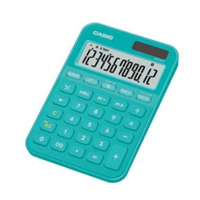 HJ 카시오 고급스러운 디자인 12자리 대형LCD 일반계산기 MS-20YC 터키석