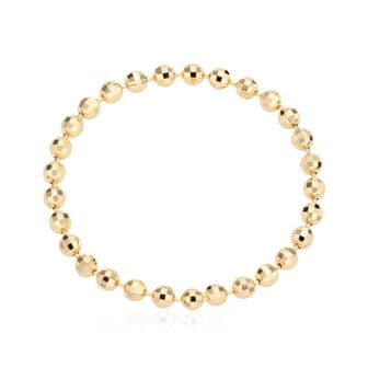  [비앤비골드] 14K 데일리 골드 도트볼 열송이 체인실반지 1.5mm IRR37417