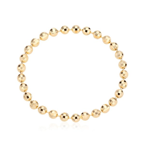 [비앤비골드] 14K 데일리 골드 도트볼 열송이 체인실반지 1.5mm IRR37417