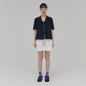 Linen-Like Vest Jacket_NAVY