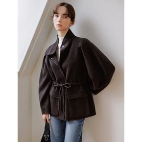 핸드메이드 볼륨 하프코트_3color