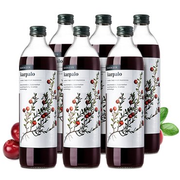 핀란디아 핀란드 카스케인 크랜베리 원액 주스 500ml 6병