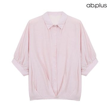ab.f.z [ab.plus/신상] 밑단 주름 벌룬 소매 카라 블라우스 (LSZ2MB35A)