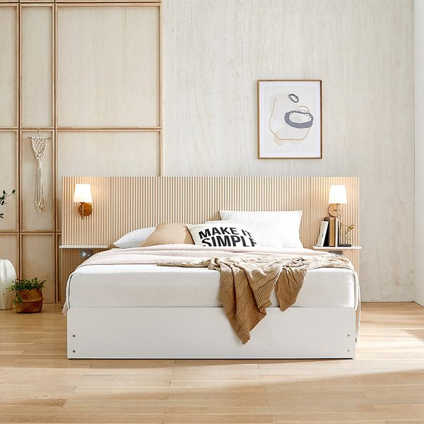 템바보드 아트월 LED 수납침대프레임 허니문 SS (패널1개 포함)