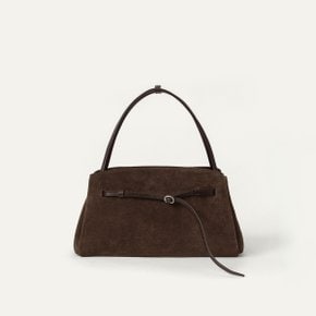 Ovié Suede Leather Bag Chocolate (S)