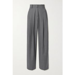 Gelso Pleated Tencel-blend Straight-leg Pants 차콜