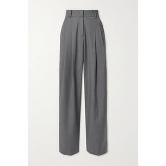 THE FRANKIE SHOP Gelso Pleated Tencel-blend Straight-leg Pants 차콜