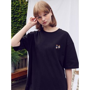 Twinlook bear Over fit T-Shirts AS902 (Black)