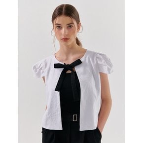 RIBBON BLOUSE WHITE