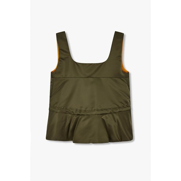 여성 나일론 트윌 지퍼드 탱크 탑 6415320503000