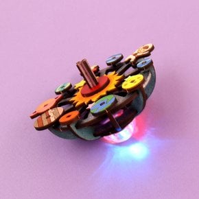 우드 DIY 우주팽이 LED 조명 과학 만들기 교구 세트