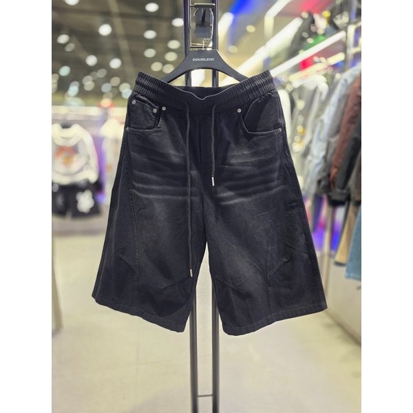 [시흥점] 공용 더티워싱 코튼 버뮤다핏 반바지블랙/JHZZ81404BK