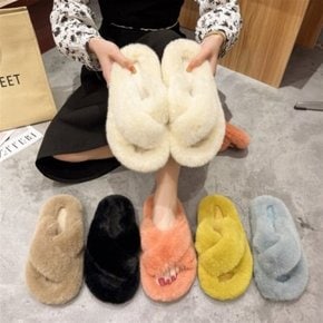 따뜻 폭신한 퍼슬리퍼 실내화