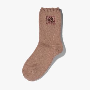 [KAPITAL]캐피탈  양말/56 YARNS COOKIE EMBROIDERY SOCKS BEIGE/KAD1M80001A24