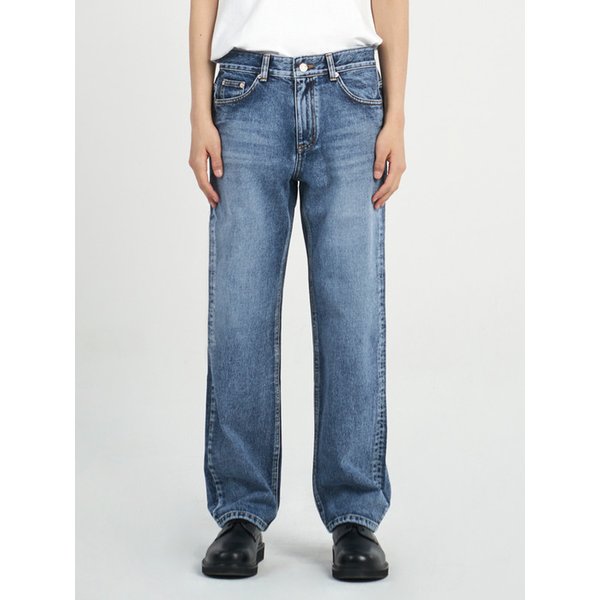 DEN0452 mid stone regular jeans