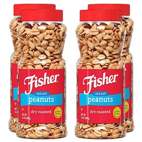 피셔 씨쏠트 피넛 땅콩 Fisher Peanuts 396g 4개