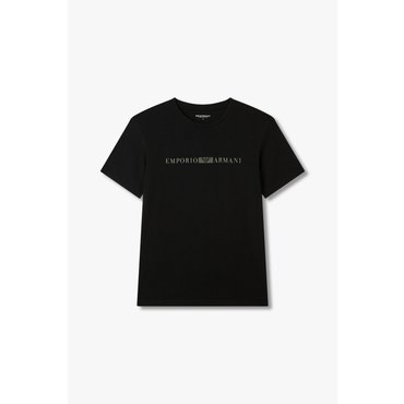 EMPORIO ARMANI 남성 프론트 로고 라운지 티셔츠 (0815114005)