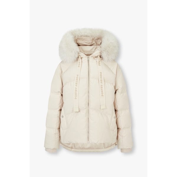 [파주점] [지컷] 폭스 퍼 레터링 스트링 후드 다운 자켓7294417103G