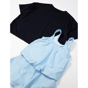 [필라] 비치 커버 업 세트 티셔츠 수영복 세트 걸스 BK (일본직구)