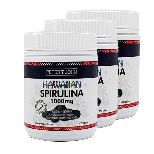 피터앤존 하와이안 스피루리나 1000mg 300정 3개