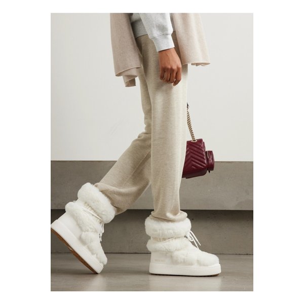 문부츠 엘트랙 모나코 인조 퍼 트리밍 셸 인조 가죽 스노우 부츠 화이트 1647597352612106