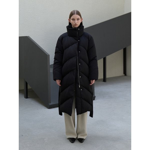하이넥 덕다운 패딩 블랙 amr2199