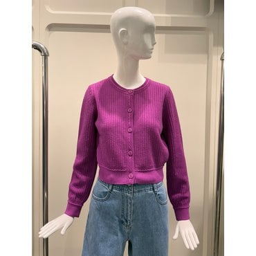 ZOOC (25년 봄) 쥬크 울 블렌드 백 트임 크롭 가디건 Z251KSL001KH