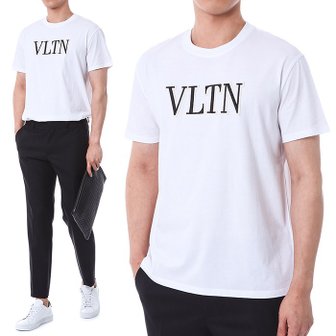 발렌티노 VLTN 로고패치 라운드 티셔츠/1V3MG10V8RB 0BO