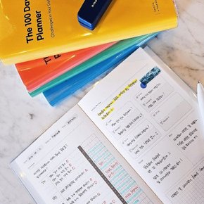 The 100 Days Planner 100일 공부 수능 입시 스케쥴러 PVC커버