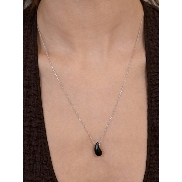 (실버925) 젬스톤 롱 목걸이 NZ2506 오닉스
