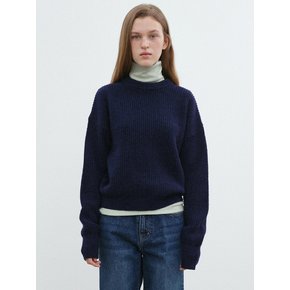 BASIC KNIT PULLOVER - NAVY