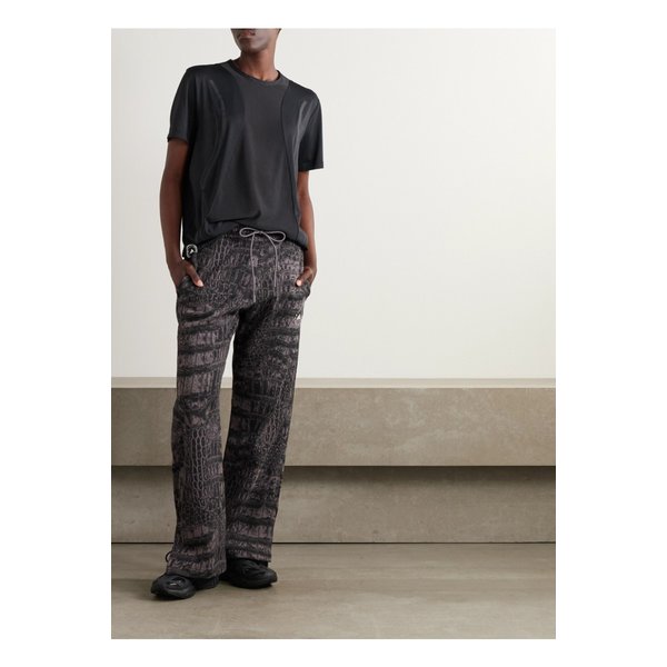 바이스텔라매카트니 프린트  코튼 저지 트랙 팬츠 블랙 46376663162943889