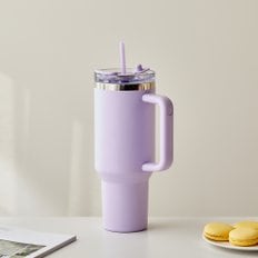 모던하우스 TO GO 대용량 투웨이 리드 텀블러 1200ml 빨대 포함 퍼플