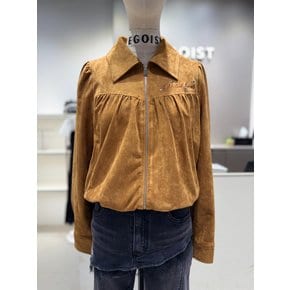 [여주점] 셔링 디테일 스웨이드 숏 점퍼  ES4TZ400