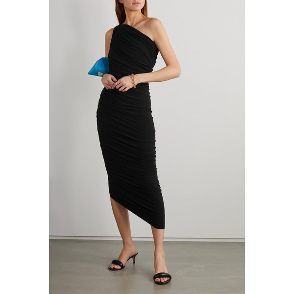노마카말리 다이애나 원숄더 루시드 스트레치 저지 드레스 블랙 24062987016529206
