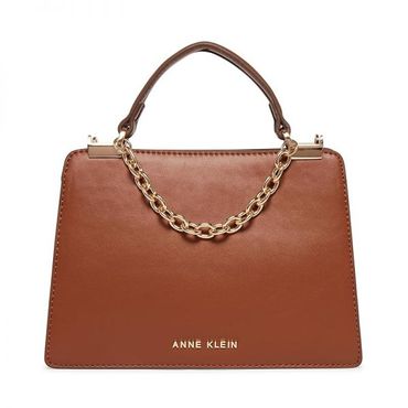 이스퀘어 3921497 Anne Klein Mini Convertible Snake Trimmed Satchel with Swag Chain