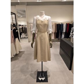 [파주점] 셔츠 배색 뷔스티에 플레어 원피스 JS4B0OP311