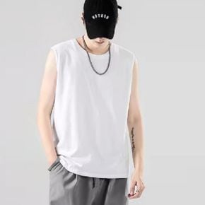 여름 오버핏 면티 티셔츠 무지 나시 나시 20수 면 이너