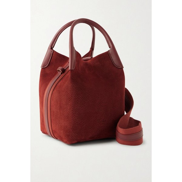 베일 스몰 가죽 캔버스 트리밍 누벅 토트백 46376663162989933