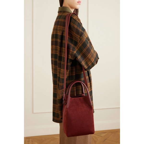 베일 스몰 가죽 캔버스 트리밍 누벅 토트백 46376663162989933