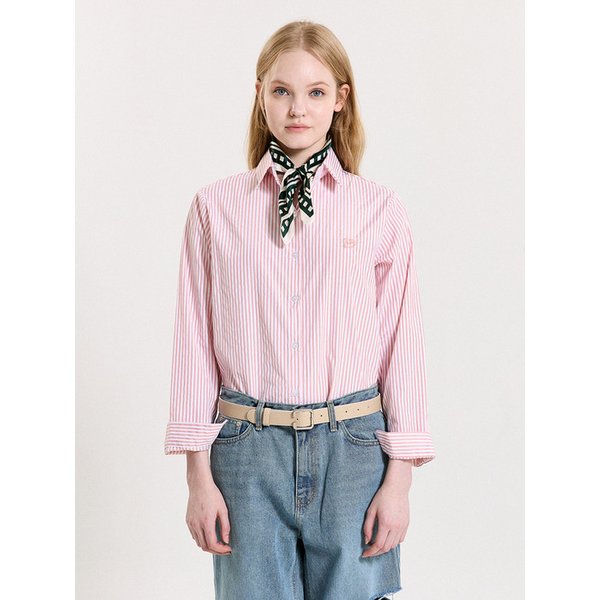 LOVE STRIPE SHIRT_PINK