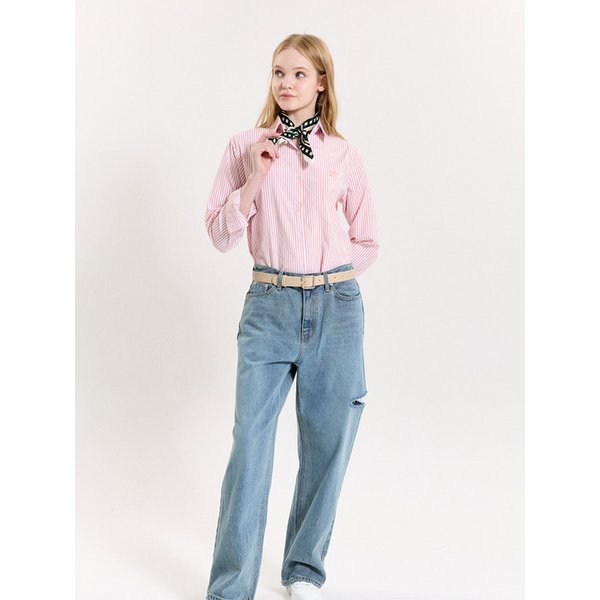 LOVE STRIPE SHIRT_PINK