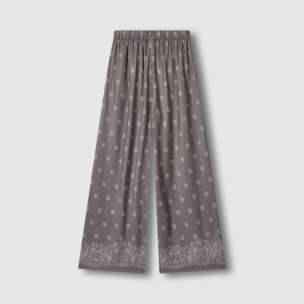 여 페이즐리 패턴 와이드 팬츠 J126201091073