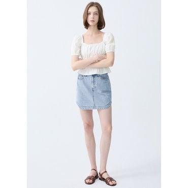 게스 여성 L톤 오비 엠보로고 스커트 ( YP2D7563)