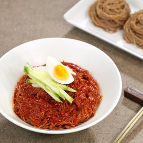 메밀비빔냉면 4인분(메밀면 메밀면 400gx2팩 + 비빔장x4팩)