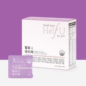 헬퓨 A 데이팩 테아닌 프로바이오틱스 홍삼 종합 비타민 30포 / 1개월분